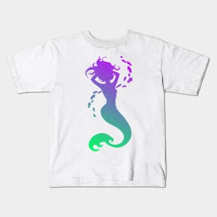 Purple and Teal Mermaid Kids T-Shirt